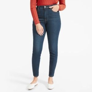 Everlane Authentic Stretch High-Rise Skinny Jean, Dark Blue Wash, Size 2…